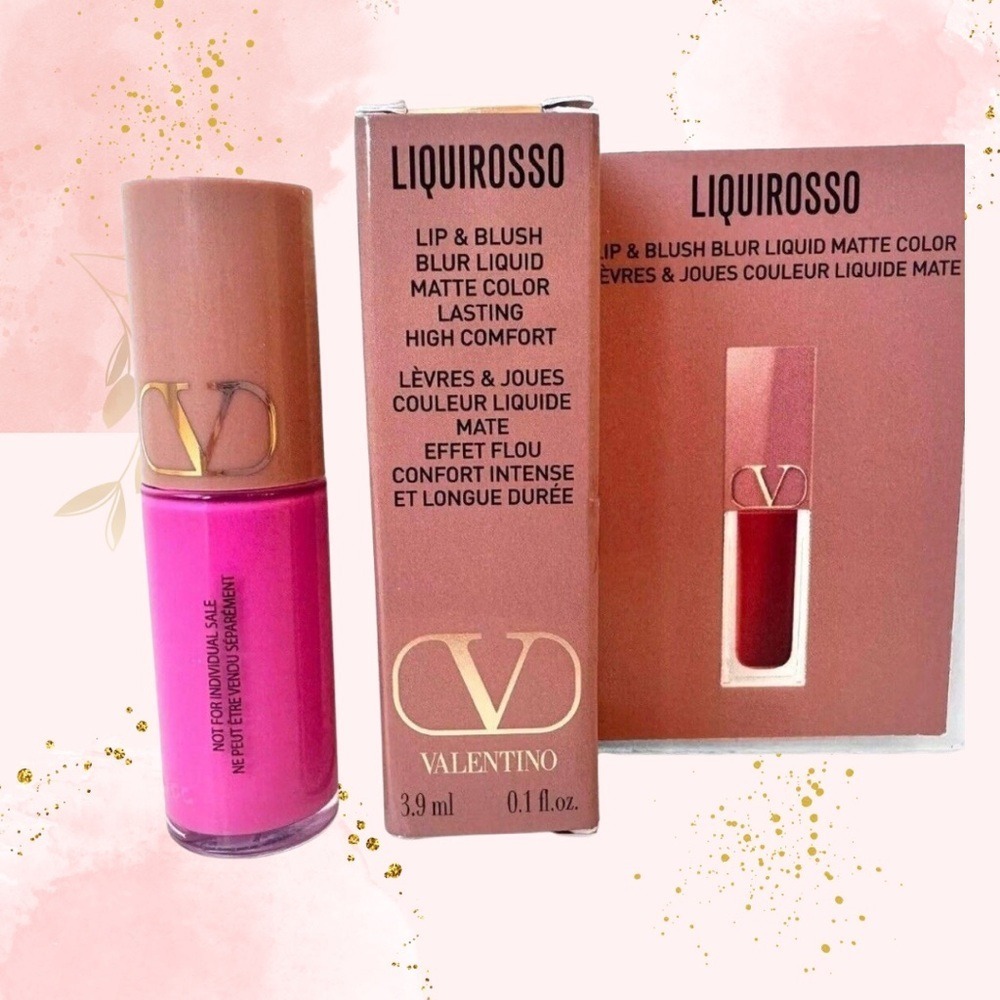 *NIB* Valentino Liquirosso Lip & Blush Liquid Matte, Mini — Pink Punk
